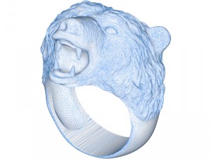 ring 003 bear 3D-printmodel
