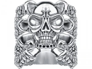 ring 004 skull 3D Print Model