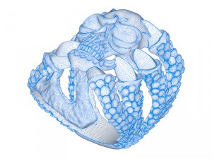 ring 004 skull 3D Принт Модель