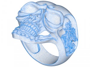 ring 005 skull Modello di stampa 3D