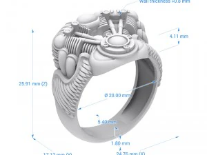 ring 006 engine 3D Print Model