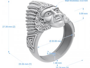 ring 007 injun 3D प्रिंट मॉडल