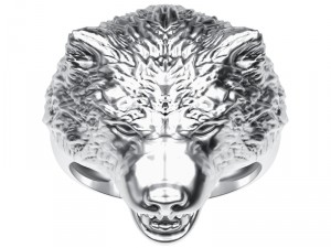 ring 008 wolf 3D Принт Модель