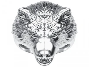 ring 008 wolf 3D Print Model