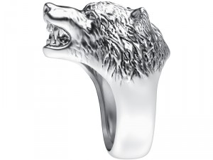 ring 008 wolf 3D Принт Модель
