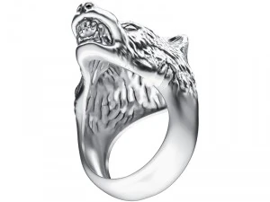 ring 008 wolf 3D Print Model