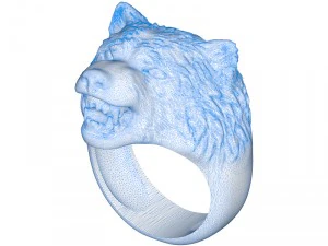 ring 008 wolf 3D Print Model