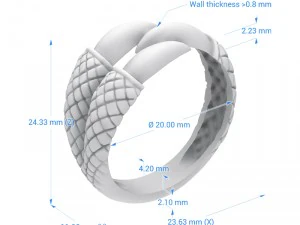 ring 009 claw 3D Print Model