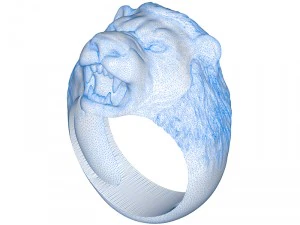 ring 010 lion 3D Print Model