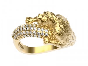 ring 012 panther 3Dプリントモデル