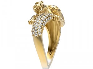 ring 012 panther 3Dプリントモデル