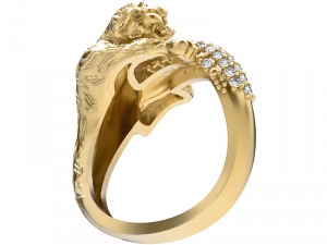 ring 012 panther 3Dプリントモデル