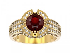 ring 014 gemstone Modelo de Impressão 3D