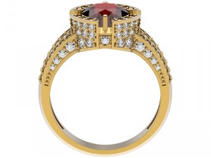 ring 014 gemstone Modelo de Impressão 3D