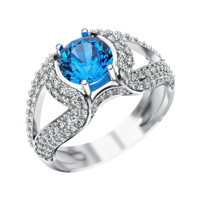 ring 015 gemstone 3D Print Model .c4d .max .obj .3ds .fbx .lwo .lw .lws