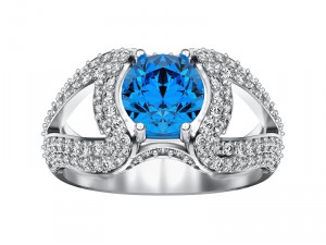 ring 015 gemstone Model Cetak 3D