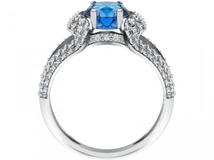 anel 015 pedra preciosa Modelo de Impressão 3D