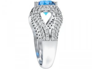 anel 015 pedra preciosa Modelo de Impressão 3D