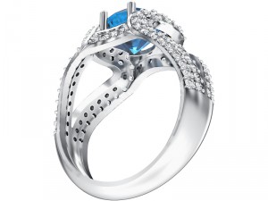 ring 015 gemstone Model Cetak 3D
