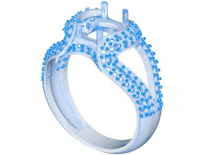 anel 015 pedra preciosa Modelo de Impressão 3D