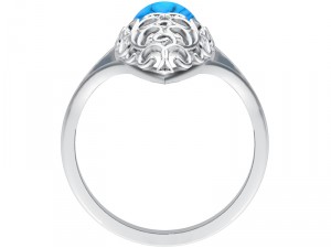 ring 016 cabochon 3Dプリントモデル