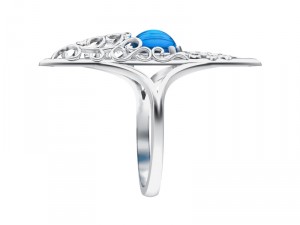 ring 016 cabochon 3Dプリントモデル
