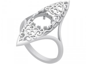 ring 016 cabochon 3Dプリントモデル