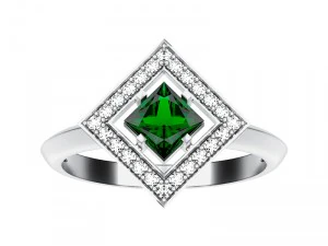 anel 021 pedra preciosa Modelo de Impressão 3D