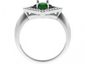 anel 021 pedra preciosa Modelo de Impressão 3D