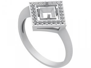 ring 021 gemstone 3Dプリントモデル