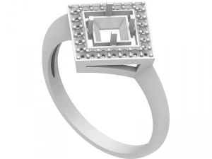 anel 021 pedra preciosa Modelo de Impressão 3D