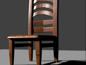 drewniane krzesło Model 3D