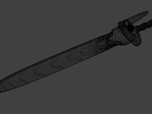 demonic sword Model 3D