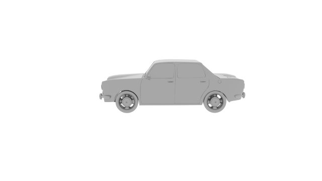 Simca 100 3D Model .c4d .max .obj .3ds .fbx .stl .blend 