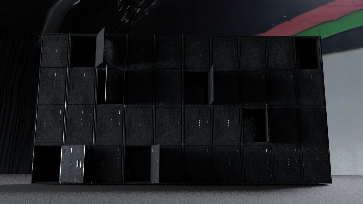 Lockers 3D Model .c4d .max .obj .3ds .fbx .stl .blend 