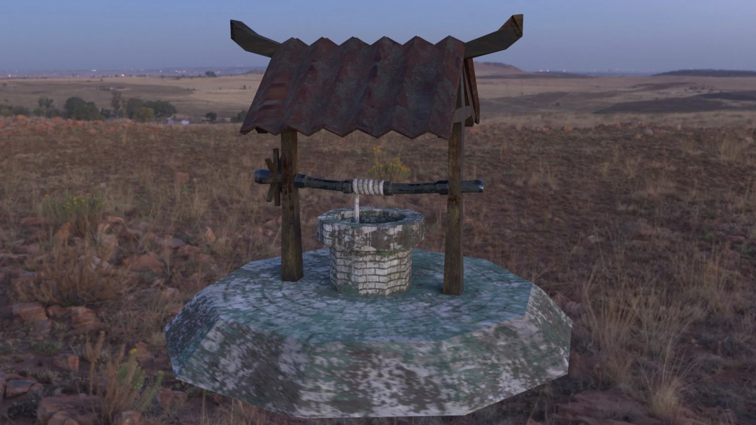 water well 3D Model .c4d .max .obj .3ds .fbx .stl .blend 