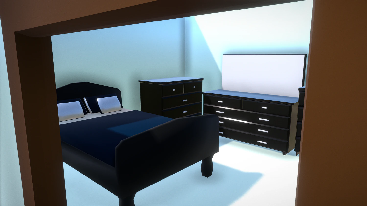 elegant low poly master bedroom set 3D Model .c4d .max .obj .3ds .fbx .stl .blend 