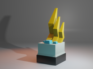 Abstract Zeus Sculpture Model 3D