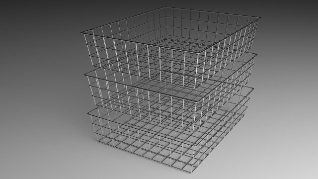 basket Model 3D .c4d .max .obj .3ds .fbx .stl .blend 