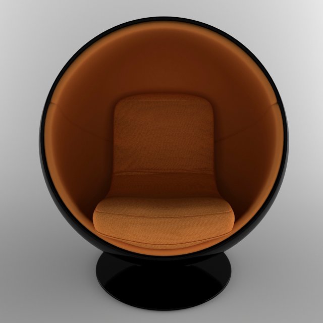 ball chair finnish eero aarnio 60s Modelo 3D .c4d .max .obj .3ds .fbx .stl .blend