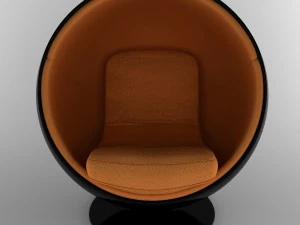 Krzesło balowe fińskie eero aarnio lata 60-te Model 3D