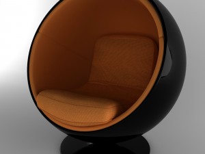 ball chair finnish eero aarnio 60s Modelo 3D