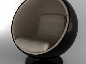ball chair finnish eero aarnio 60s Modelo 3D