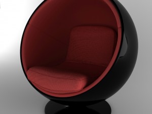 ball chair finnish eero aarnio 60s Modelo 3D