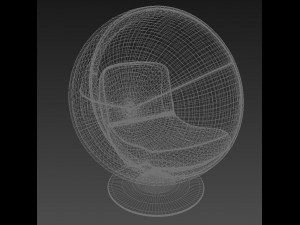 ball chair finnish eero aarnio 60s Modelo 3D