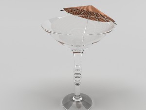 cocktail glass 3D मॉडल