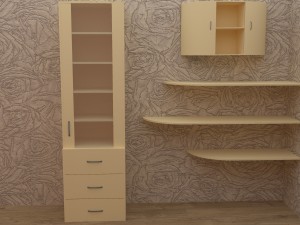 pack of book shelf 3D Model
