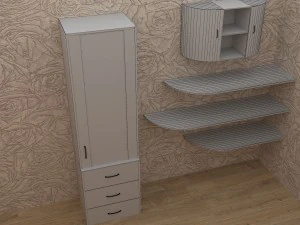 pack of book shelf 3D Model