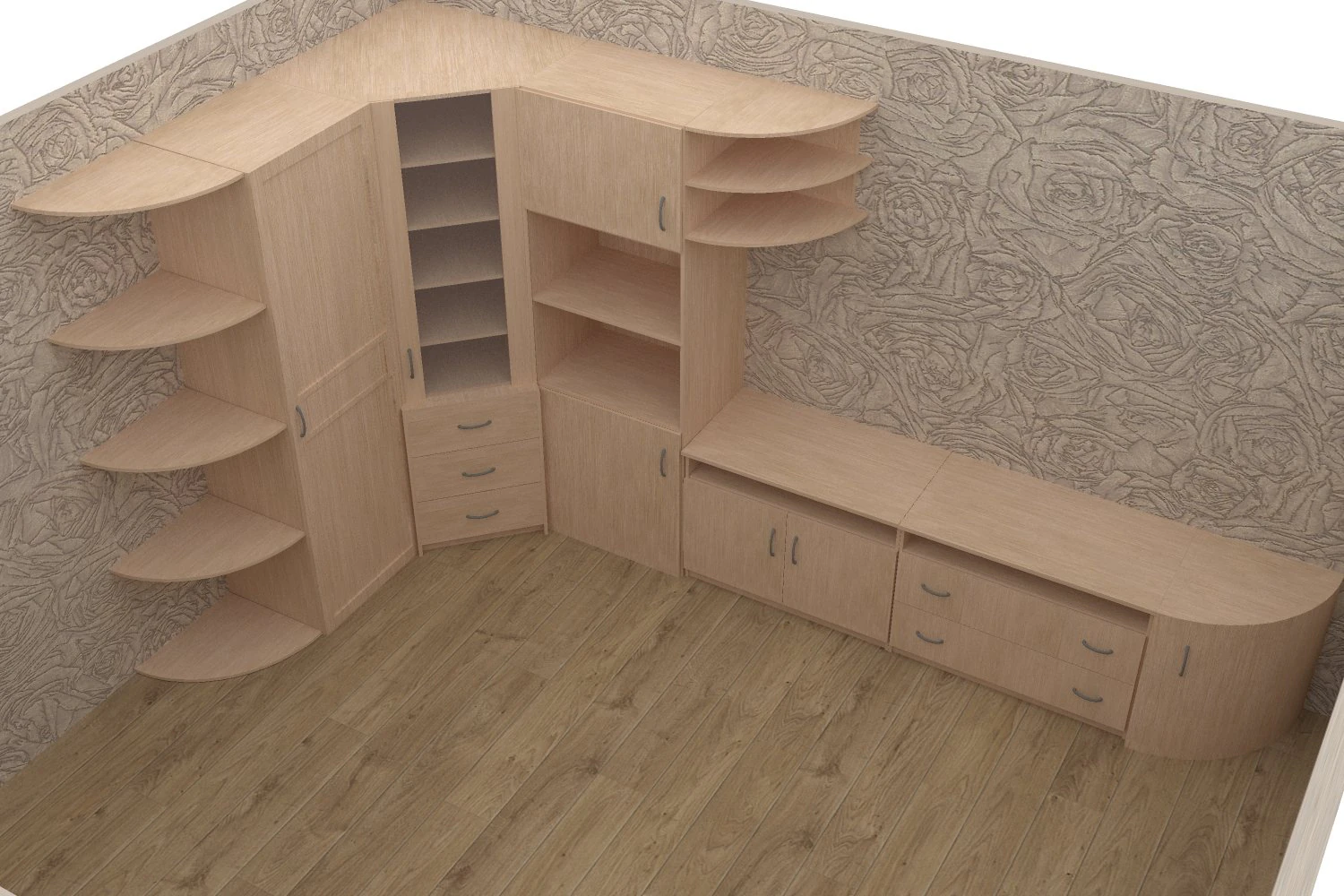 cabinet wall 3D Model .c4d .max .obj .3ds .fbx .stl .blend 