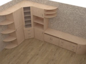 parete dell'armadio Modello 3D